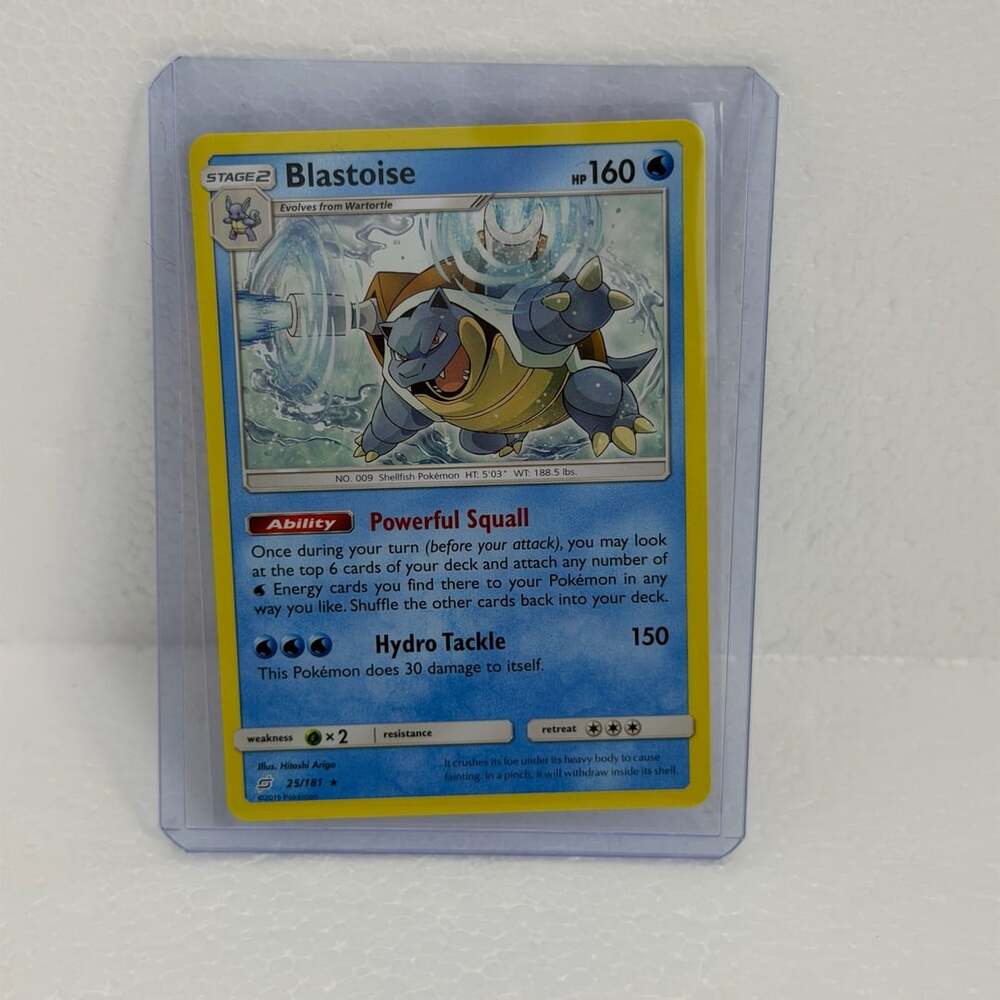 Pokemon Card Blastoise 25/181 SM Team Up 2019